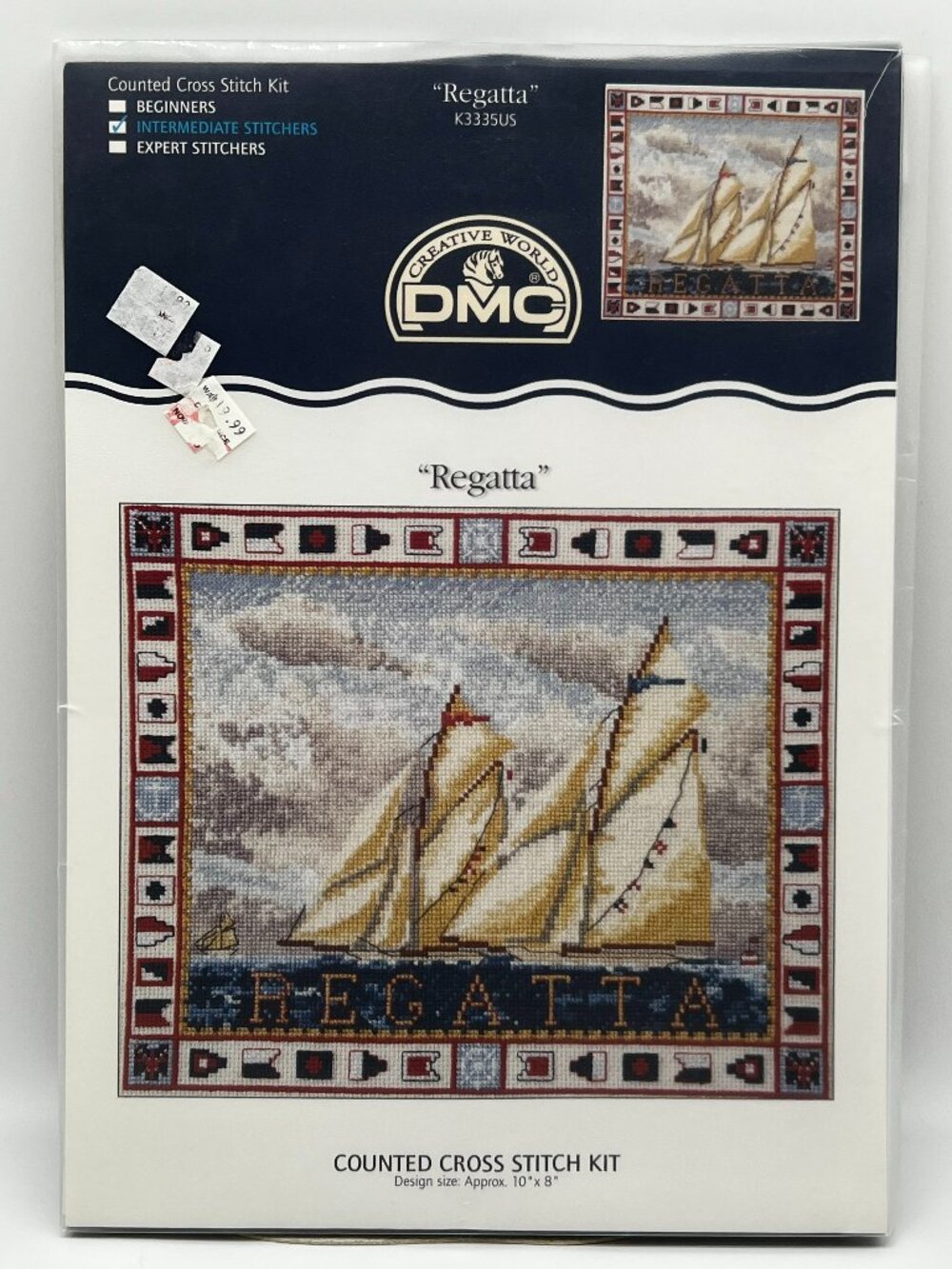 Vintage DMC Regatta Cross Stitch Kit Sailing Ship K3335US 10 x 8 inch NEW